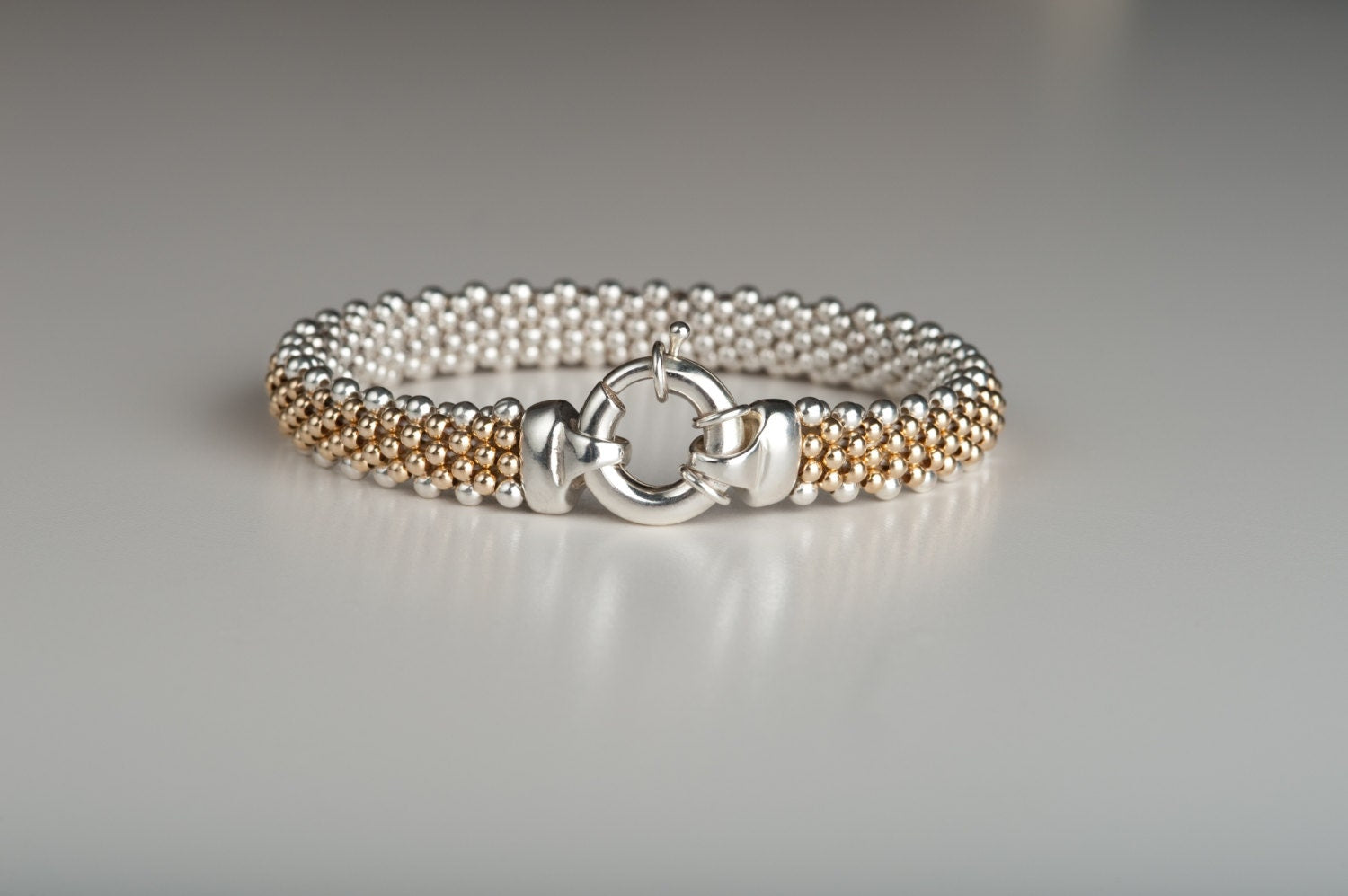 Classic - Sterling Silver, 14k Gold, Reversible Bracelet
