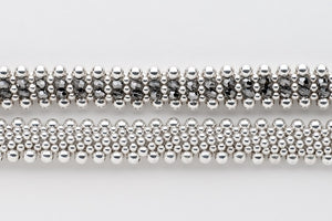 Silver Night - High Quality Crystals, Sterling Silver, Beaded Reversible Bracelet