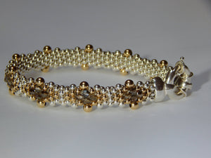 Dovera Bronze Diamond Bracelet - Crystal, Sterling Silver, 14K Gold Filled