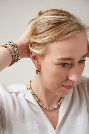 Malu Crystal Earrings - Siam Red